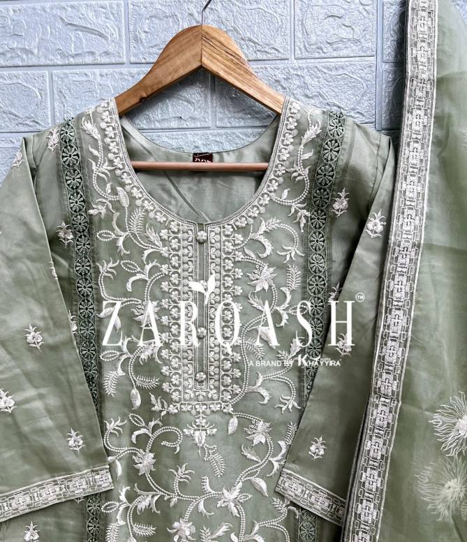Zarqash Z 195 A To D Series Organza Pakistani Salwar Suits Wholesale Online
